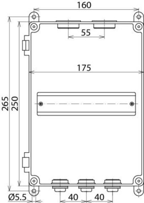 DEHN Isolierstoffgehäuse AP-IP54 f.REG.-7TE IGA 7 IP54