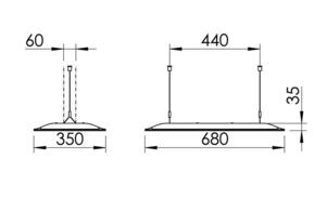 Ridi-Leuchten LED-Pendelleuchte 840, DALI DOME-P-K #SPG0630176