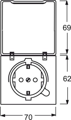 Busch-Jaeger Schuko-Steckdoseneinsatz IP44 braun 20 EUGKB-31-101