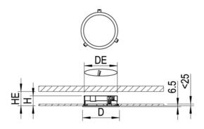 Ridi-Leuchten LED-Downlight 830 EDLR275/4000-830MPS
