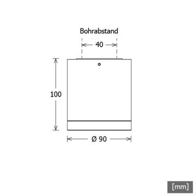 LTS Licht&Leuchten LED-Anbaudownlight 840 BTNM 101.40.55 sw