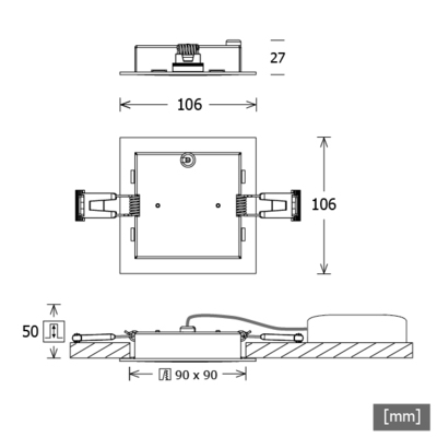 LTS Licht&Leuchten LED-Einbauleuchte 840 DALI si CHOCM-R 220. #665602