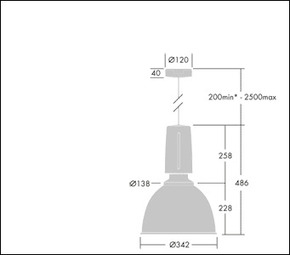 Thorn LED-Pendelleuchte 4000K GLAC2 L LED#96632177