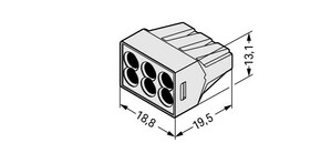 WAGO GmbH & Co. KG Verbindungsdosenklemme lichtgrau 773-496