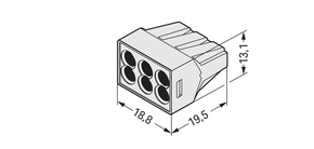 WAGO GmbH & Co. KG Verbindungsdosenklemme lichtgrau 773-496