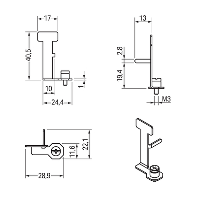 WAGO GmbH & Co. KG Zugentlastung für MCS MAXI PRO-Power-Netzgeräte 787-898/000-010
