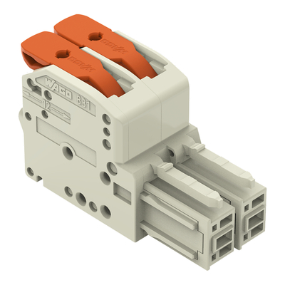 WAGO GmbH & Co. KG 1-Leiter-Federleiste Hebel Push-inCAGECLAMP,lgr 831-1102