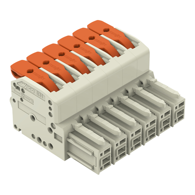 WAGO GmbH & Co. KG 1-Leiter-Federleiste Hebel Push-inCAGECLAMP,lgr 831-1106