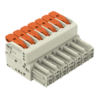 WAGO GmbH & Co. KG 1-Leiter-Federleiste Hebel Push-inCAGECLAMP,lgr 831-1107