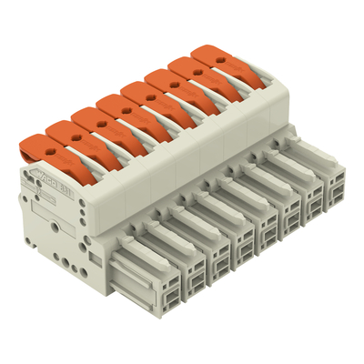 WAGO GmbH & Co. KG 1-Leiter-Federleiste Hebel Push-inCAGECLAMP,lgr 831-1108
