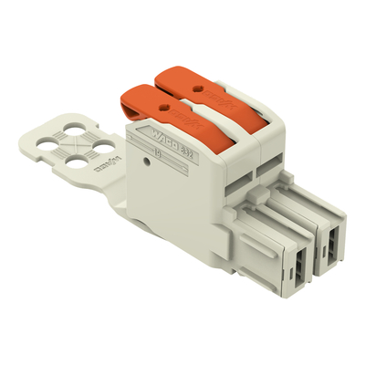 WAGO GmbH & Co. KG 1-Leiter-Federleiste Hebel Push-inCAGECLAMP,lgr 832-1102/332-000