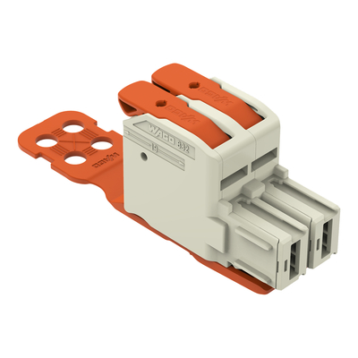 WAGO GmbH & Co. KG 1-Leiter-Federleiste Hebel Push-inCAGECLAMP,lgr 832-1102/342-000