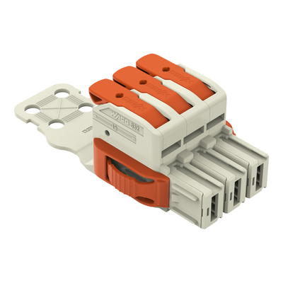 WAGO GmbH & Co. KG 1-Leiter-Federleiste Hebel Push-inCAGECLAMP,lgr 832-1103/313-000