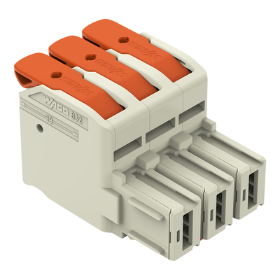 WAGO GmbH & Co. KG 1-Leiter-Federleiste Hebel Push-inCAGECLAMP,lgr 832-1103/323-000