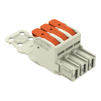WAGO GmbH & Co. KG 1-Leiter-Federleiste Hebel Push-inCAGECLAMP,lgr 832-1103/333-000