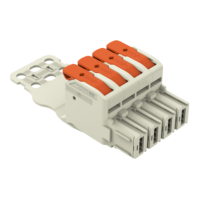 WAGO GmbH & Co. KG 1-Leiter-Federleiste Hebel Push-inCAGECLAMP,lgr 832-1104/334-000