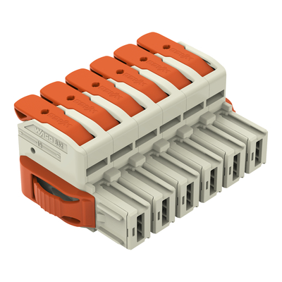 WAGO GmbH & Co. KG 1-Leiter-Federleiste Hebel Push-inCAGECLAMP,lgr 832-1106/037-000