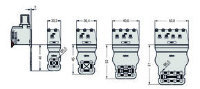 WAGO GmbH & Co. KG Zugentlastungsplatte 30,4mm breit, lichtgrau 832-533