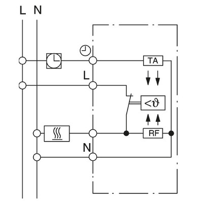 Eberle Controls UP-Raumregler 5-30C AC230V 1Öffner UTE 1001-Alu-55