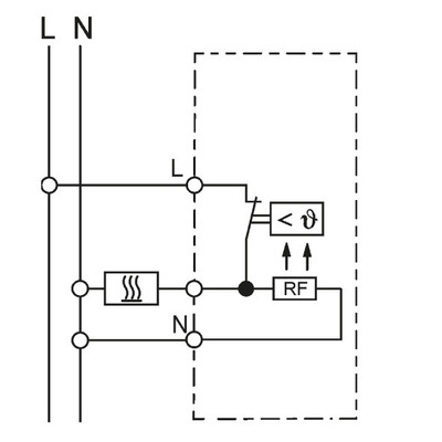 Eberle Controls UP-Raumregler 5-30C AC230V 1Öffner UTE 1003-RAL9010-M55