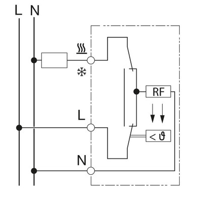 Eberle Controls UP-Raumregler 5-30C AC230V 1Wechsler UTE 1770-RAL9016-G55