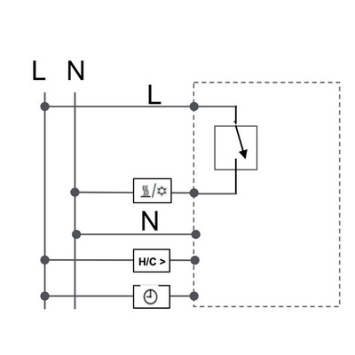 Eberle Controls UP-Raumregler 5-30C AC230V Ausgang Triac UTE 2500-RAL9010-G50