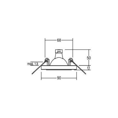 Brumberg Leuchten NV-Einbaudownlight GX5,3/50W chrom/Glas 00028200