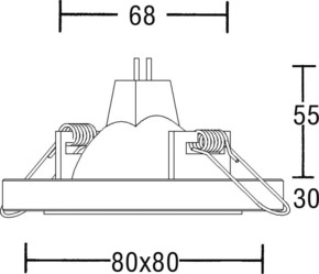 Brumberg Leuchten NV-Einbaudownlight GX5,3/50W chrom/Glas 00028300