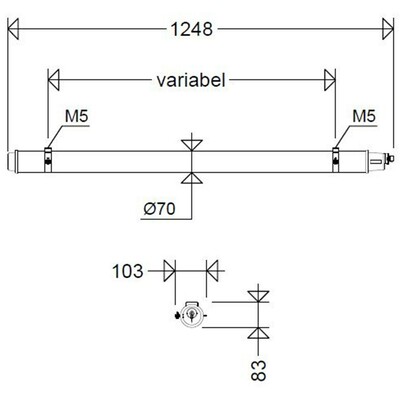 Schuch Licht LED-Rohrleuchte 4000K DALI 107 12L42 XR DIMD