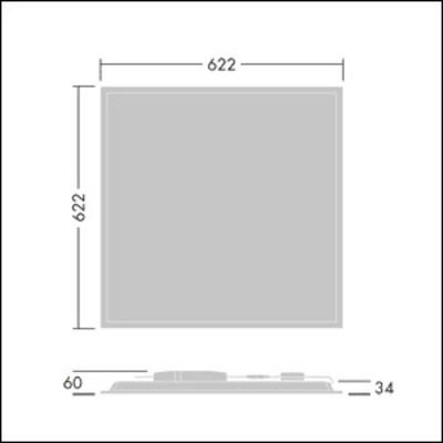 Thorn LED-Einbauleuchte M625 840 BETA3 4800 #96634506