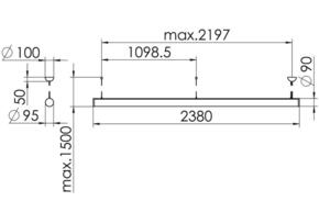 Ridi-Leuchten LED-Pendelleuchte 840 PURELI #SPG0630255BB