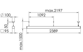 Ridi-Leuchten LED-Pendelleuchte 830 PURELI #SPG0630272BB