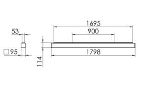 Ridi-Leuchten LED-Anbauleuchte TW PURELI #SPG0630404BB