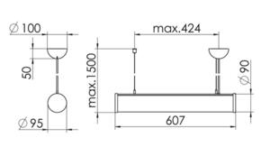 Ridi-Leuchten LED-Pendelleuchte 830 PURELI #SPG0630442BB