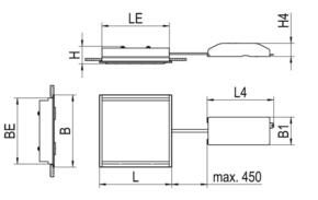 Ridi-Leuchten LED-Einbauleuchte 840, DALI REYE-2 DAWS840RA1300