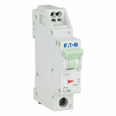 Eaton Leitungsschutzschalter D 8A, 1p Steckkl. PLI-D8/1