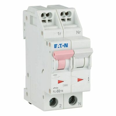 Eaton Leitungsschutzschalter D 2A, 1p+N Steckkl. PLI-D2/1N
