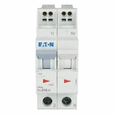 Eaton Leitungsschutzschalter D 16A, 1p+N Steckkl. PLI-D16/1N