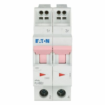 Eaton Leitungsschutzschalter D 2A, 2p Steckkl. PLI-D2/2