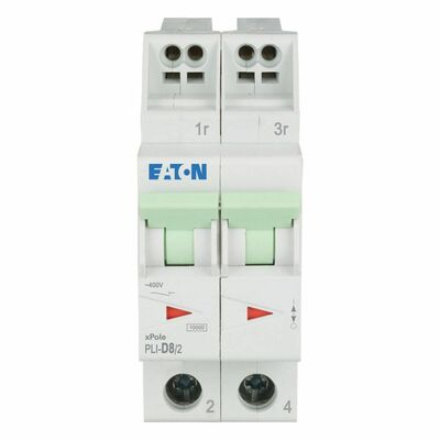 Eaton Leitungsschutzschalter D 8A, 2p Steckkl. PLI-D8/2