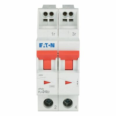 Eaton Leitungsschutzschalter D 10A, 2p Steckkl. PLI-D10/2