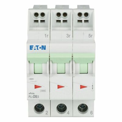 Eaton Leitungsschutzschalter D 8A, 3p Steckkl. PLI-D8/3