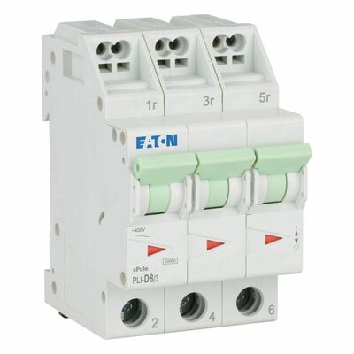 Eaton Leitungsschutzschalter D 8A, 3p Steckkl. PLI-D8/3