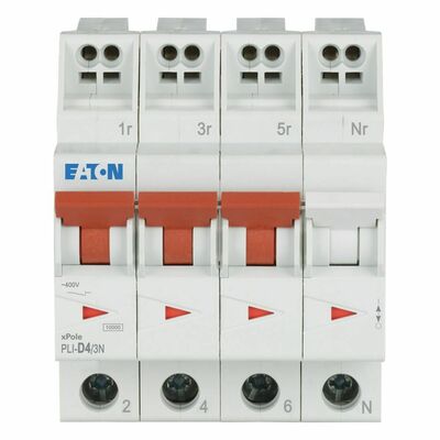 Eaton Leitungsschutzschalter D 4A, 3p+N Steckkl. PLI-D4/3N