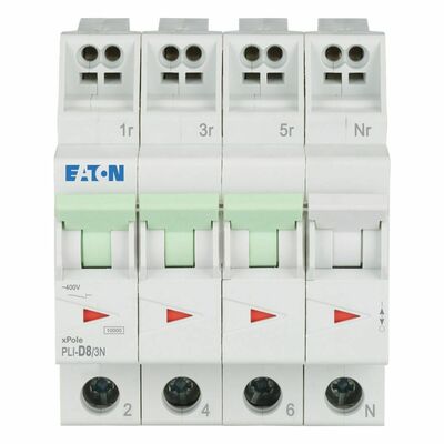 Eaton Leitungsschutzschalter D 8A, 3p+N Steckkl. PLI-D8/3N