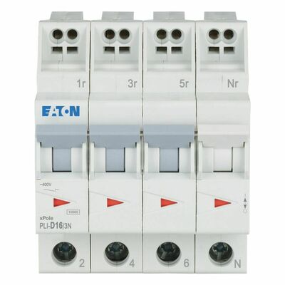 Eaton Leitungsschutzschalter D 16A, 3p+N Steckkl. PLI-D16/3N
