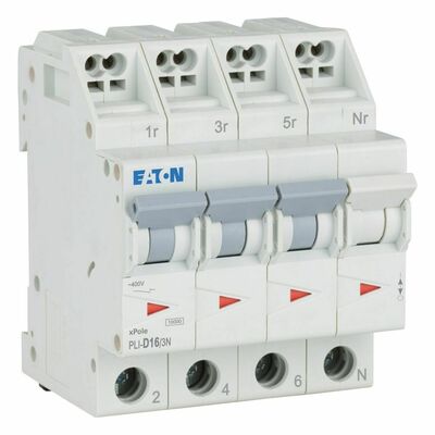 Eaton Leitungsschutzschalter D 16A, 3p+N Steckkl. PLI-D16/3N