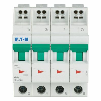 Eaton Leitungsschutzschalter D 6A, 4p Steckkl. PLI-D6/4