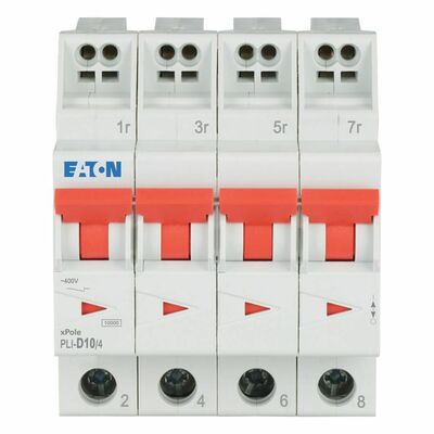 Eaton Leitungsschutzschalter D 10A, 4p Steckkl. PLI-D10/4