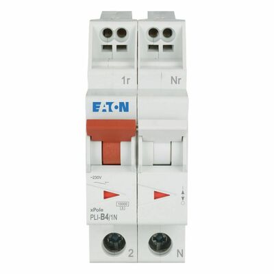 Eaton Leitungsschutzschalter B 4A, 1p+N Steckkl. PLI-B4/1N